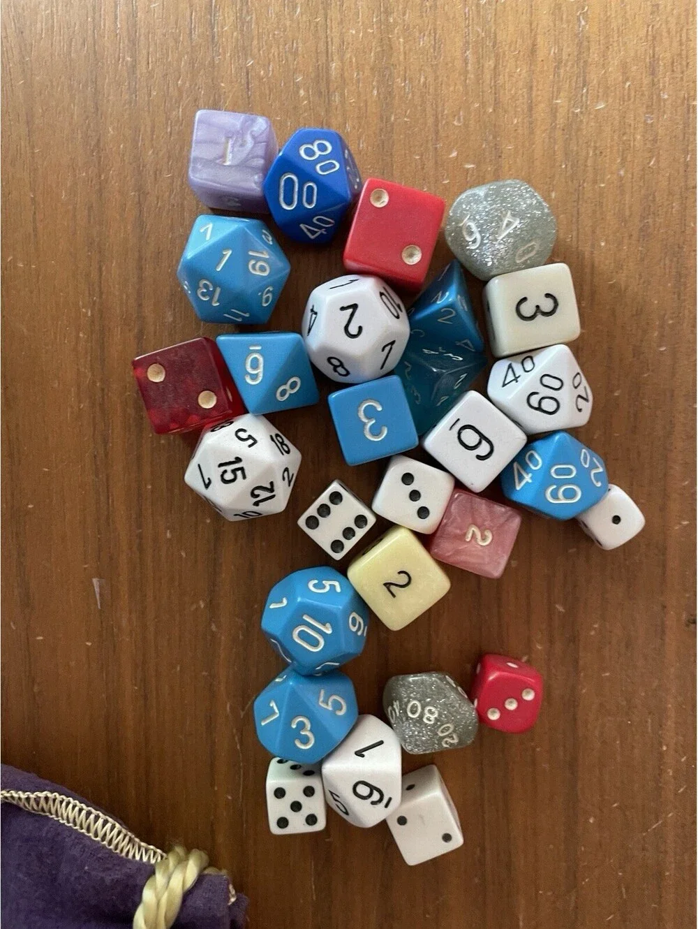 Dice Mixed Lot Of Approx 27 RPG Assorted Colored Dice Game Dice